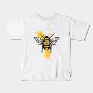 Watercolor Bee Kids T-Shirt